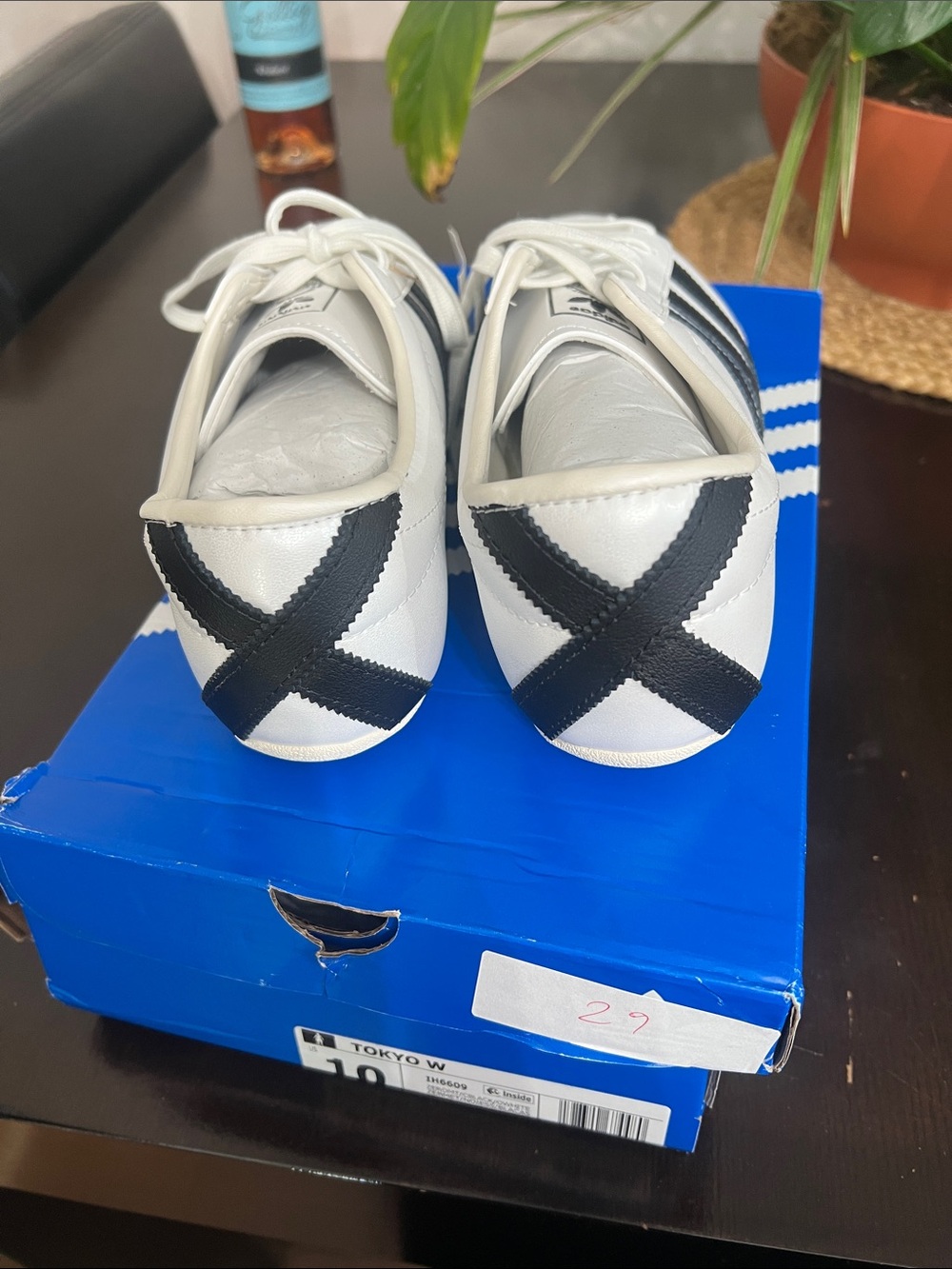 adidas Tokyo Women’s Sneakers in White and Navy - Picture 6 of 6